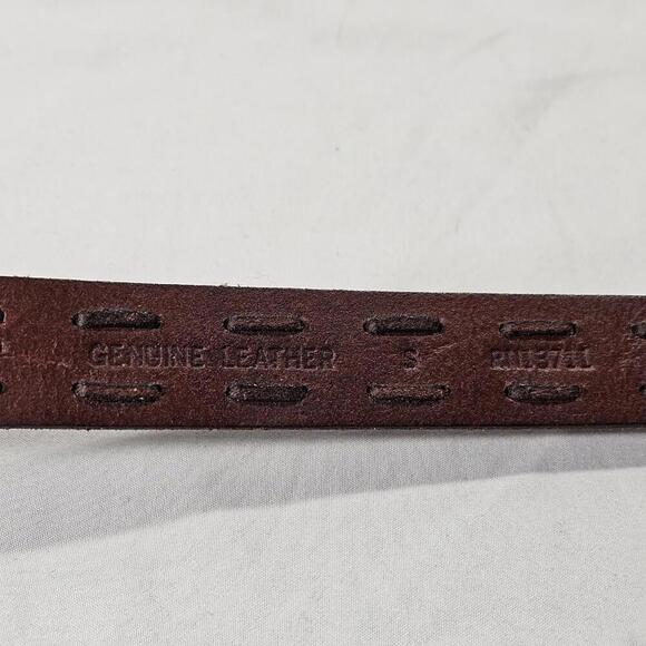 Vintage Amanda Smith Genuine Brown Leather Belt - Women's Size Small - Picture 3 of 9